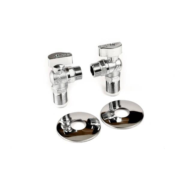 Διακοπτάκι Γωνιακό Σφαιρικό 1/2x1/2 (Inox Ροζέτα) Cherbros